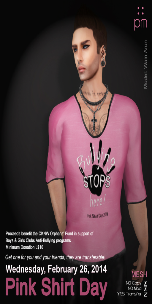 Pink Shirt Day _ Bullying Stops Here! _Male_Wain Arun